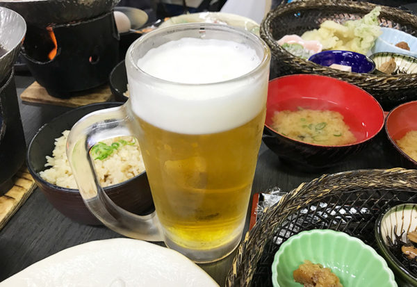 和歌山 日帰りバスツアー ランチ 昼食 お食事処 あんちん 生ビール