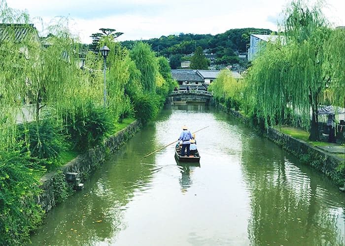 倉敷美観地区 倉敷川 川舟